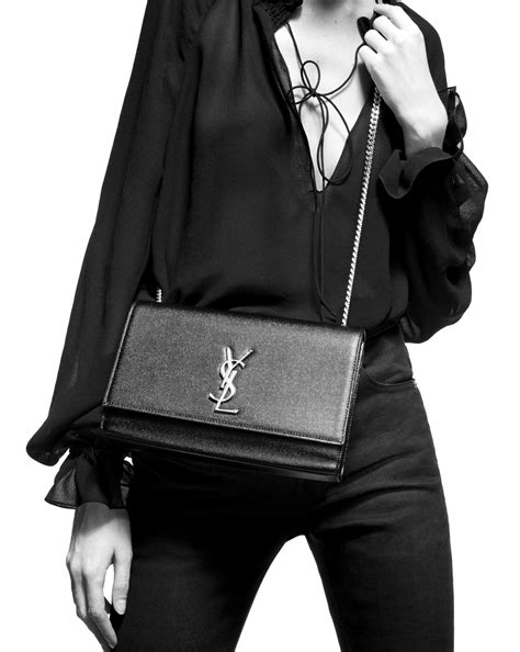 ysl kate blanc vintage|SAINT LAURENT Grain De Poudre Small Monogram Kate .